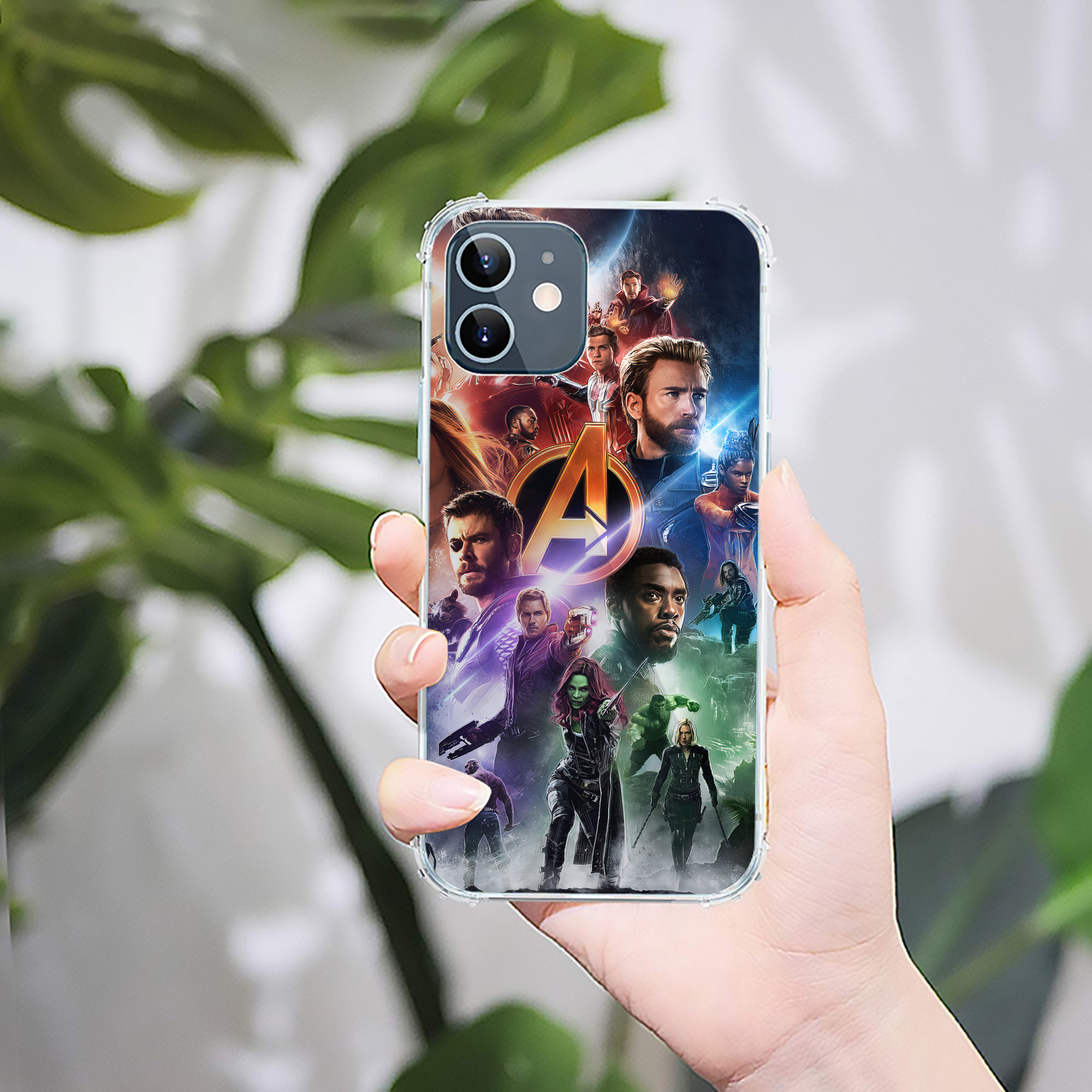 （画像用） アベンジャーズ The Avengers 【iPhone 12シリーズ対応】透明スマホケース（クリアソフトケース）